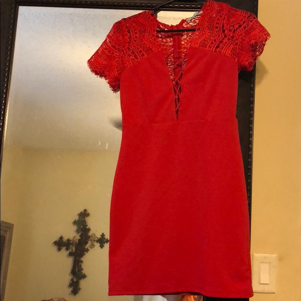 She + Sky pretty red dress sized small